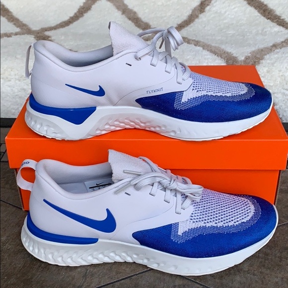 •NIKE ODYSSEY REACT 2 FLYKNIT VAST GREY/GAME ROYAL - Picture 15 of 16